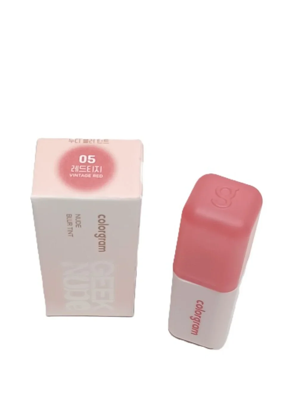 NIB COLORGRAM NUDE BLUR TINT 05 VINTAGE RED Lip Tint & Natural Cheek Blush